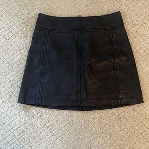 Faux Leather Free People Skirt